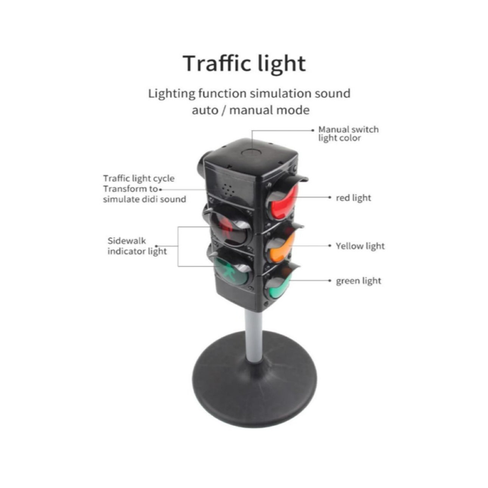 لعبة مرح لعبة إشارات المرور التعليمية بضوء وصوت - 70 سم