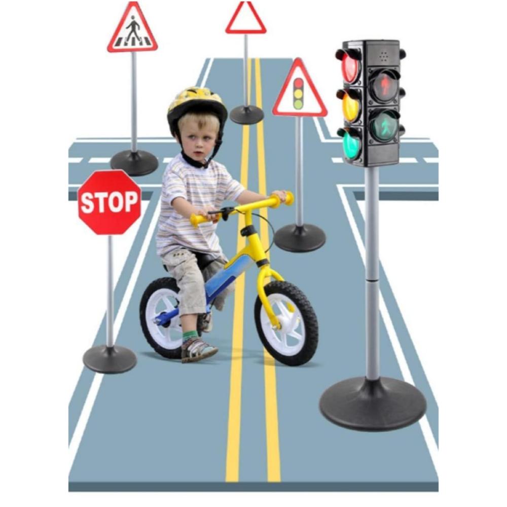 لعبة مرح لعبة إشارات المرور التعليمية بضوء وصوت - 70 سم