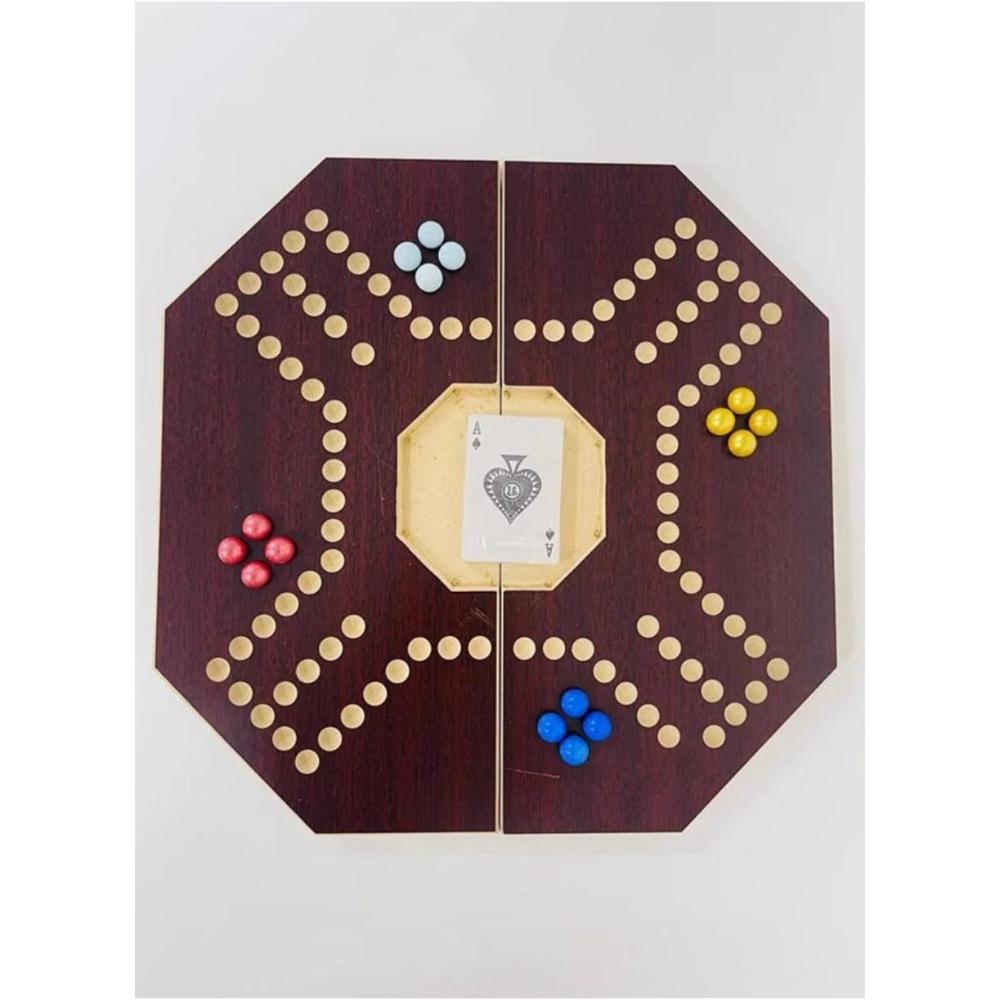 لعبة مرح لعبة جاكارو خشبية قوية 6 لاعبين مع شنطة فاخرة مقاس 40x40 سم