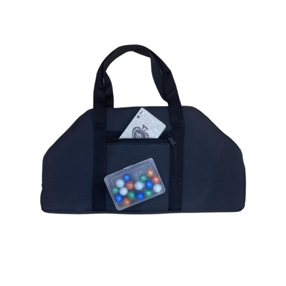 لعبة مرح لعبة جاكارو خشبية قوية 6 لاعبين مع شنطة فاخرة مقاس 40x40 سم