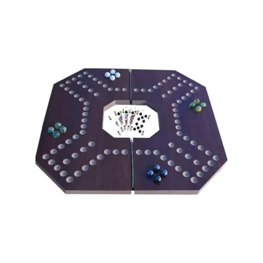 لعبة مرح لعبة جاكارو خشبية قوية 6 لاعبين مع شنطة فاخرة مقاس 40x40 سم