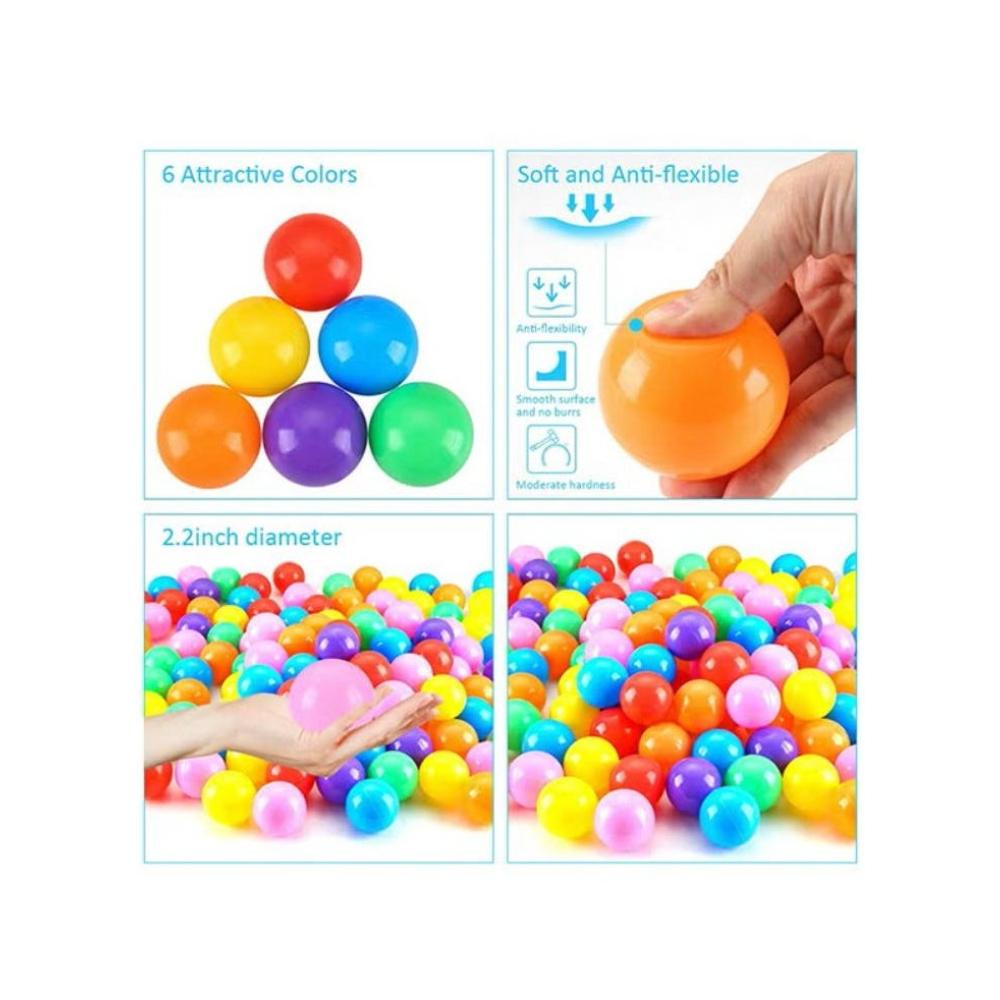 لعبة مرح كرات ملونة بلاستيكية للأطفال موديل 50 كرة - موديل k6033X