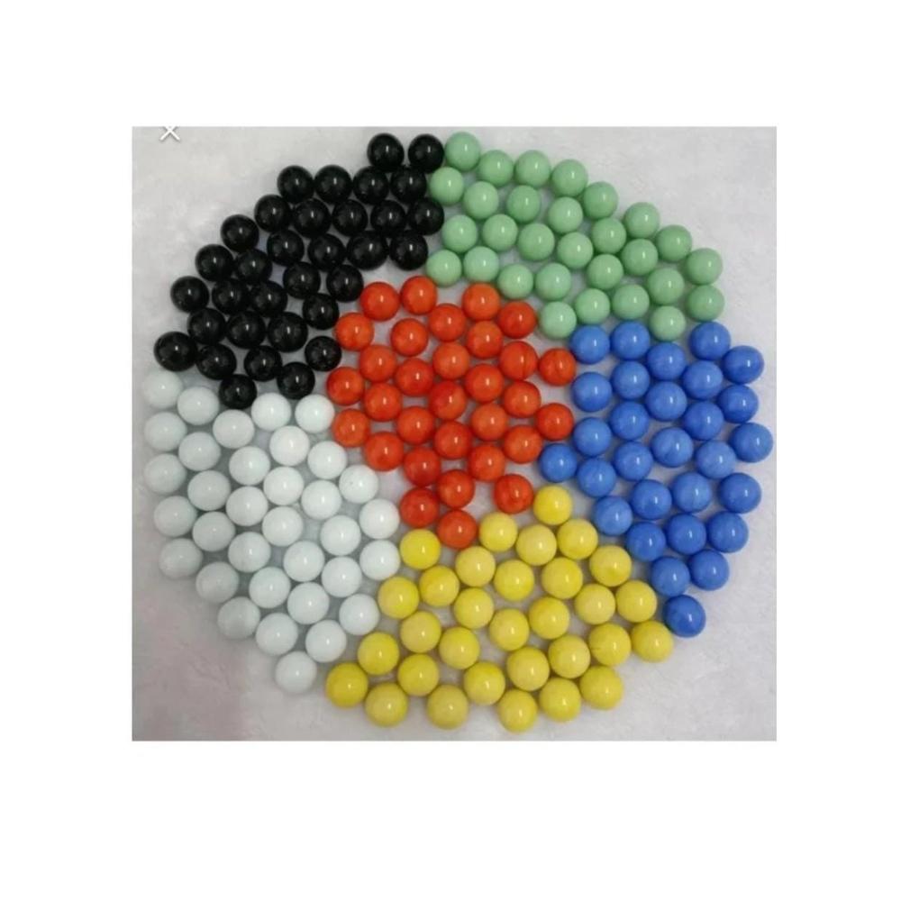 لعبة مرح كرات برجون زجاجية 6 ألوان للجاكارو 240 قطعة - 1.6 سم