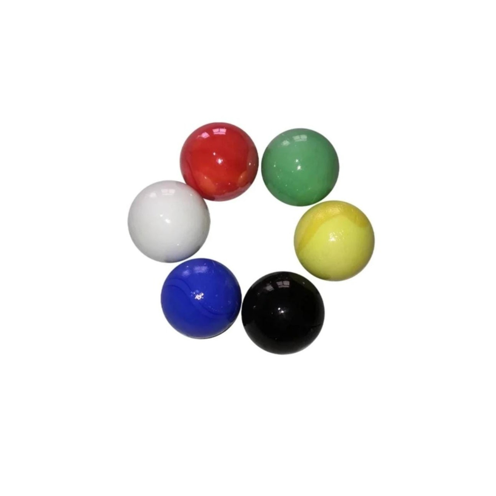 لعبة مرح كرات برجون زجاجية 6 ألوان للجاكارو 240 قطعة - 1.6 سم