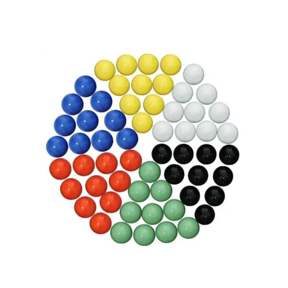 لعبة مرح كرات برجون زجاجية 6 ألوان للجاكارو 240 قطعة - 1.6 سم