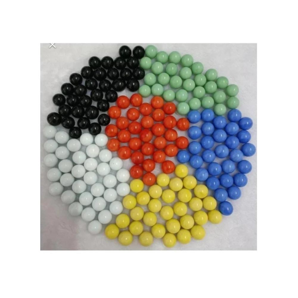 لعبة مرح كرات برجون زجاجية ملونة 120 قطعة للجاكارو - 1.6 سم
