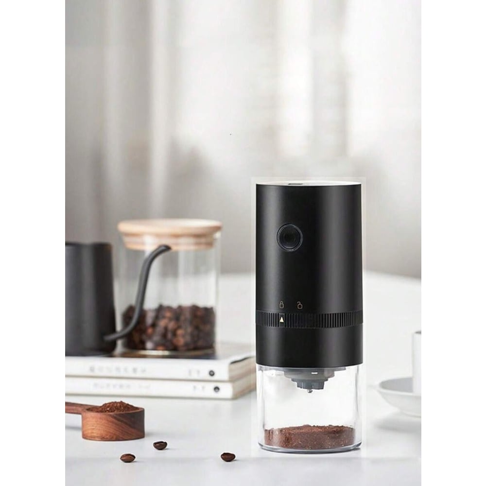 توسكانا طاحونة قهوة كهربائية محمولة قابلة لإعادة الشحن - أسود