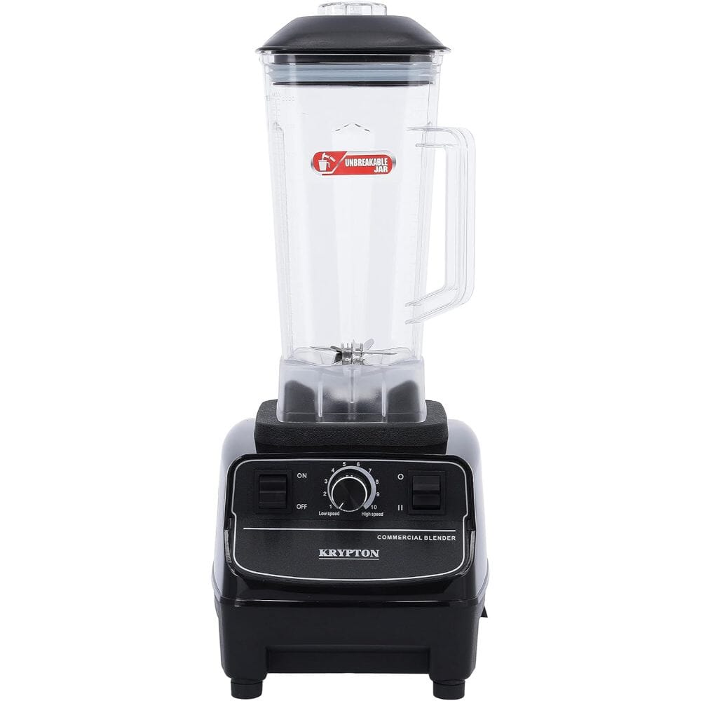 خلاط سطح طاولة كهربائي فائق السرعة مزود بـ 10 سرعات و6 شفرات مع وعاء خلط غير قابل للكسر بسعة 2 لتر، مثالي لاعداد الميلك شيك وعصائر الفواكه والخضروات والسموذي، أسود - KNB6305