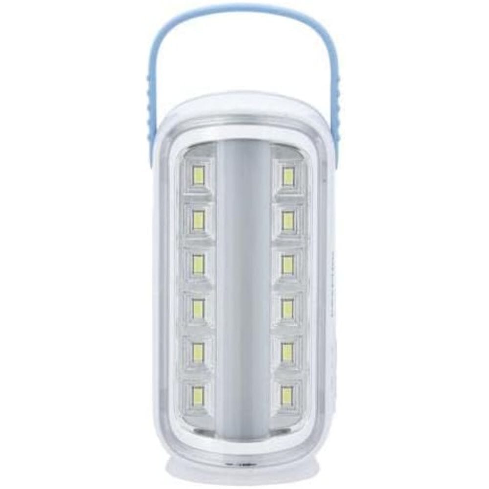 فانوس LED قابل لإعادة الشحن، - ببطارية حمضية رصاصية قابلة لإعادة الشحن 900 مللي امبير، 24 قطعة LED عالية السطوع، وقت العمل 3 ساعات، يد للحمل، مثالي للاستخدام في الأماكن المغلقة/المفتوحة - KNE5184