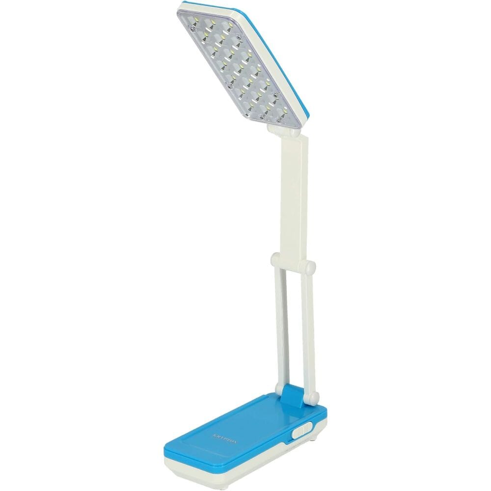 مصباح للقراءة قابل لاعادة الشحن من كريبتون  21 لمبة ليد في السرير ضوء ليلي للعناية بالعين مع رقبة قابلة للطي مكتب للشحن أزرق - KNE5366