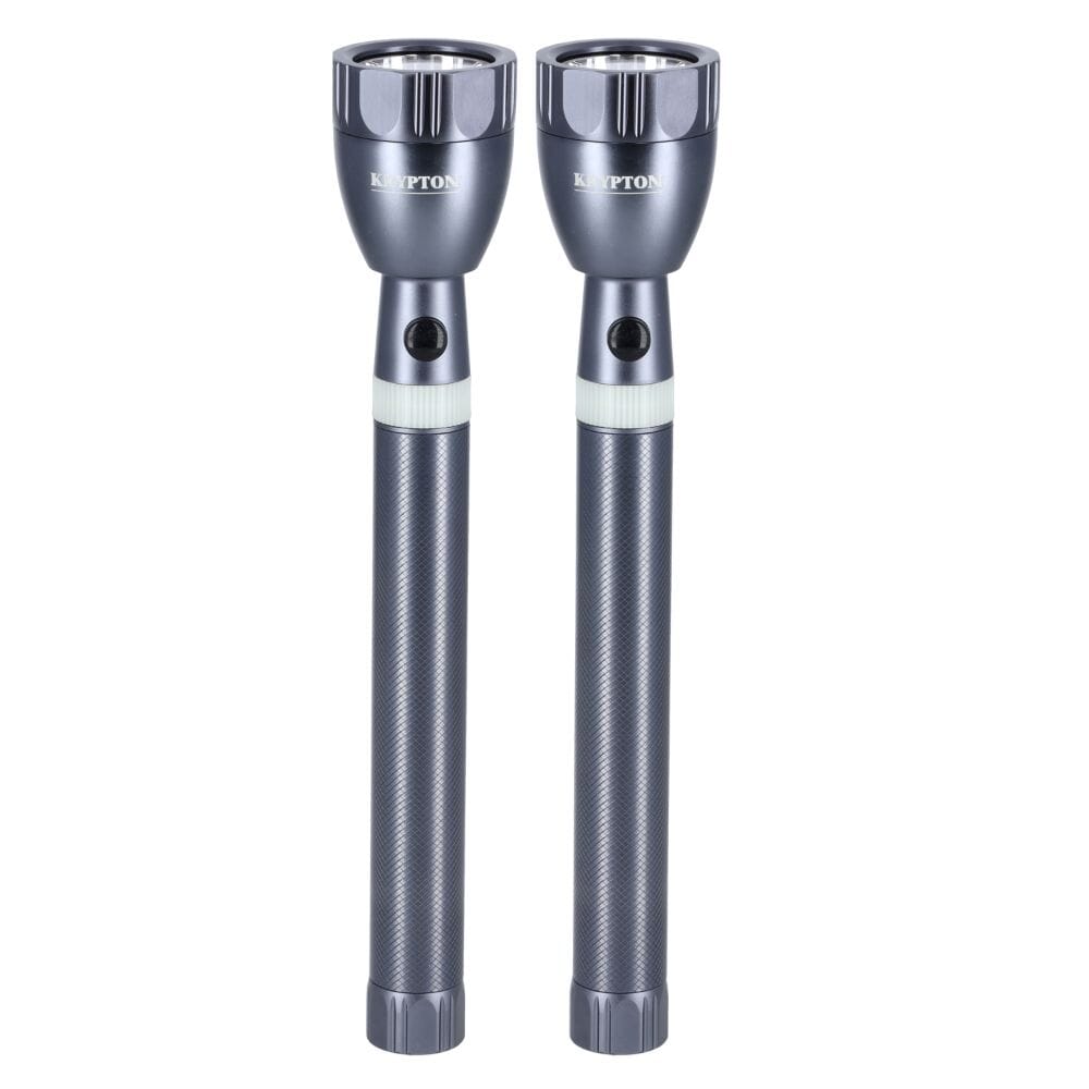 كريبتون مصباح يدوي LED قابل لاعادة الشحن مصدر اضاءة T6 LED، يعمل لمدة 4 ساعات، بطارية ليثيوم ايون 4000 ميلي امبير، عدسة غير قابلة للكسر، مصباح يدوي داخلي وخارجي - KNFL5160