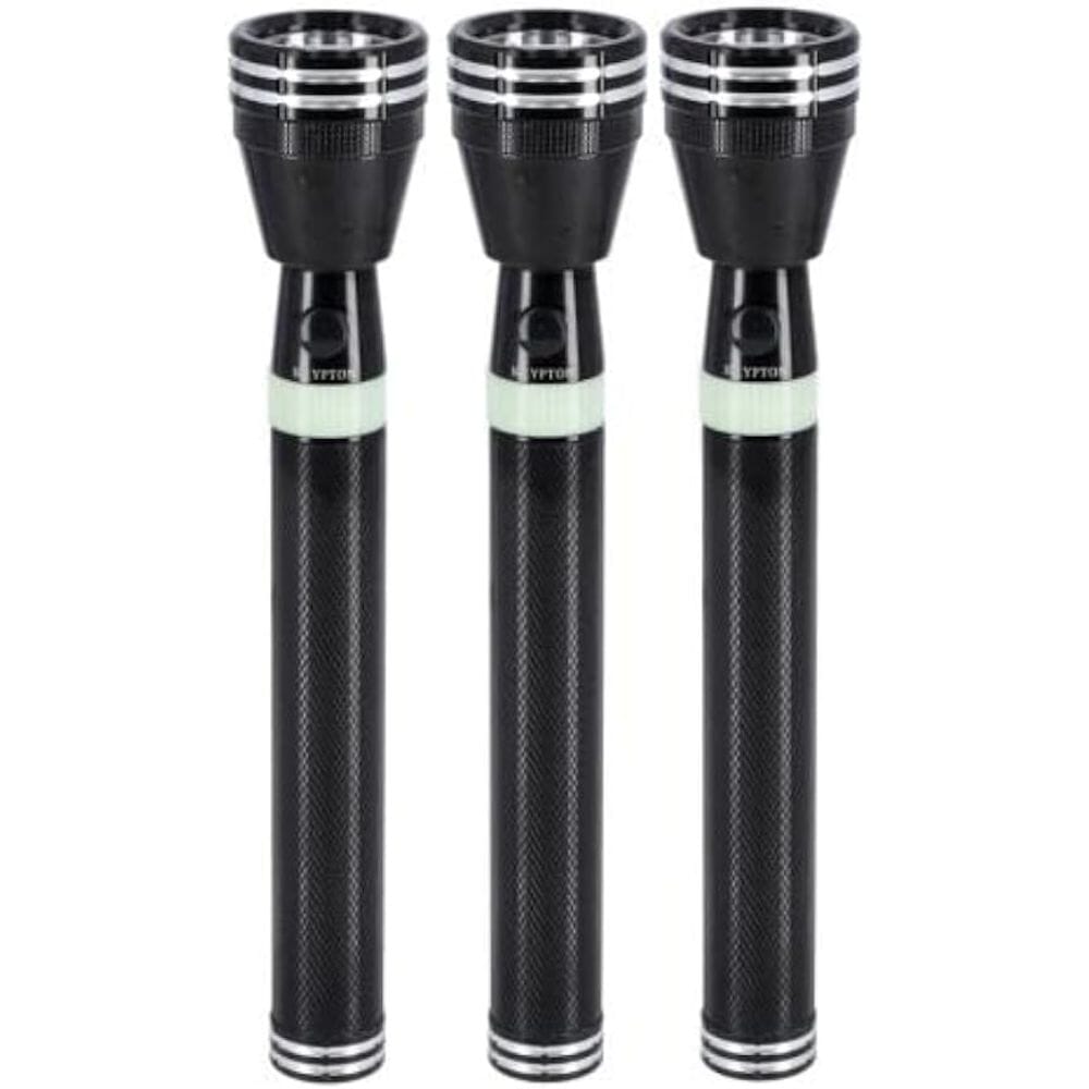 كريبتون طقم مصباح يدوي LED قابل لاعادة الشحن 3 قطع - KNFL5165