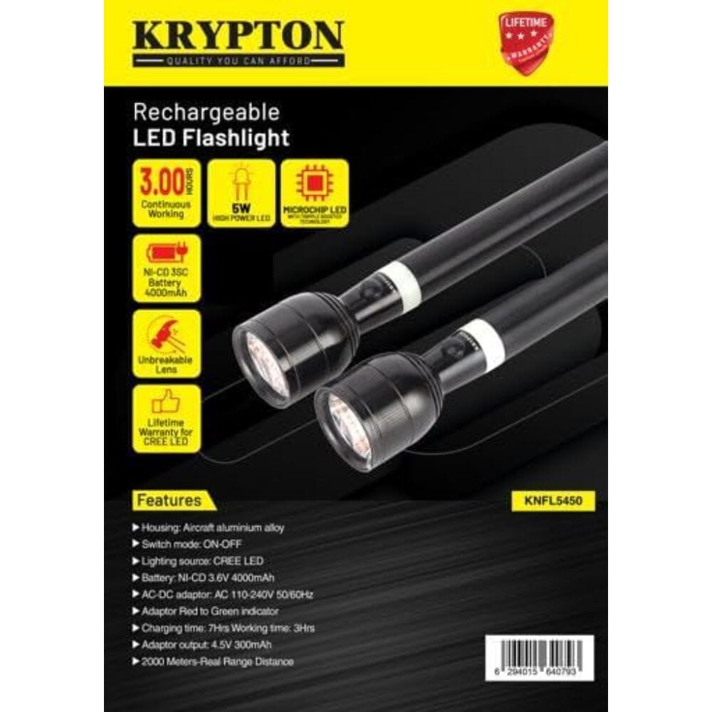 مصباح فلاش LED قابل لإعادة الشحن 3SC من كريبتون -  KNFL5450
