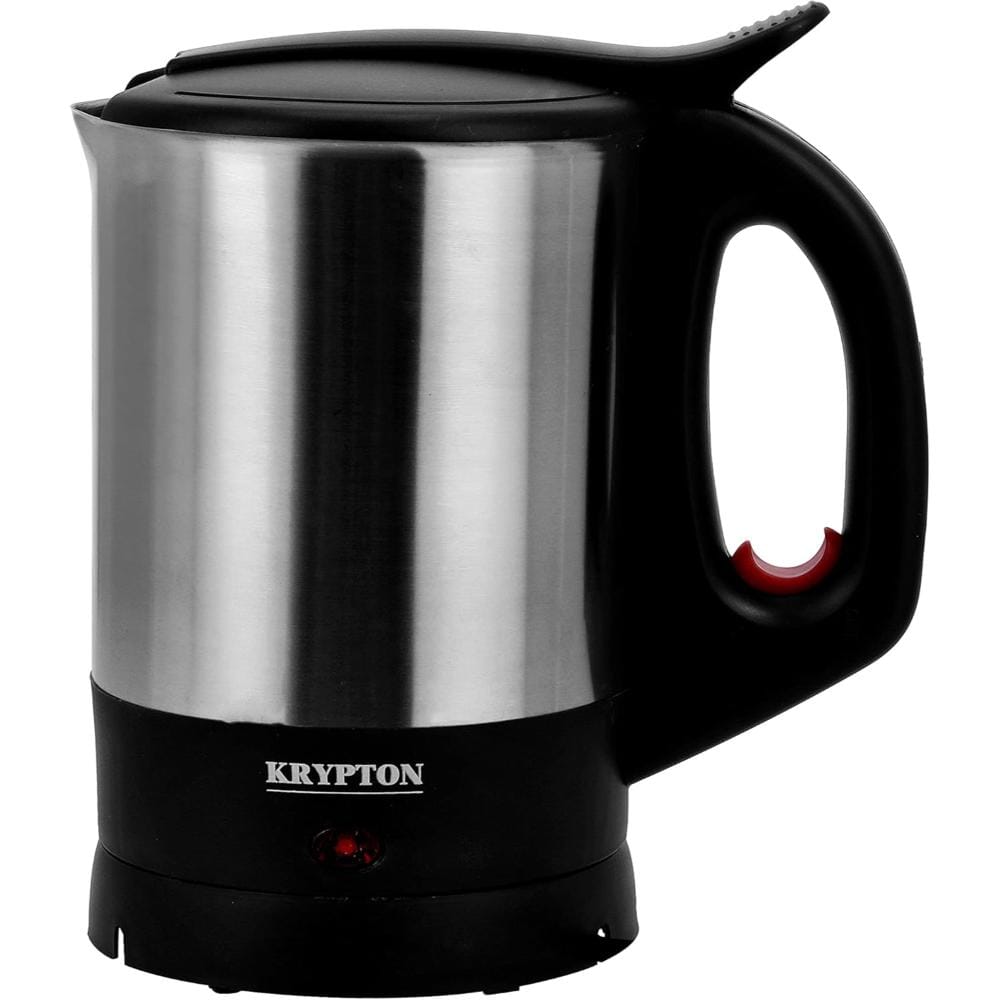 غلاية كهربائية من الستانلس ستيل ١.٧ لتر من كريبتون، فضي/أسود KNK6326