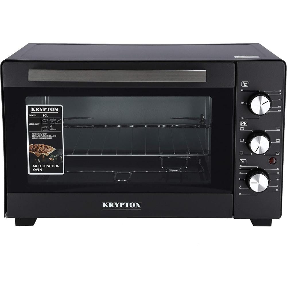 فرن كهربائي ٣٠ لتر مشواة من كريبتون، أسود KNO5324
