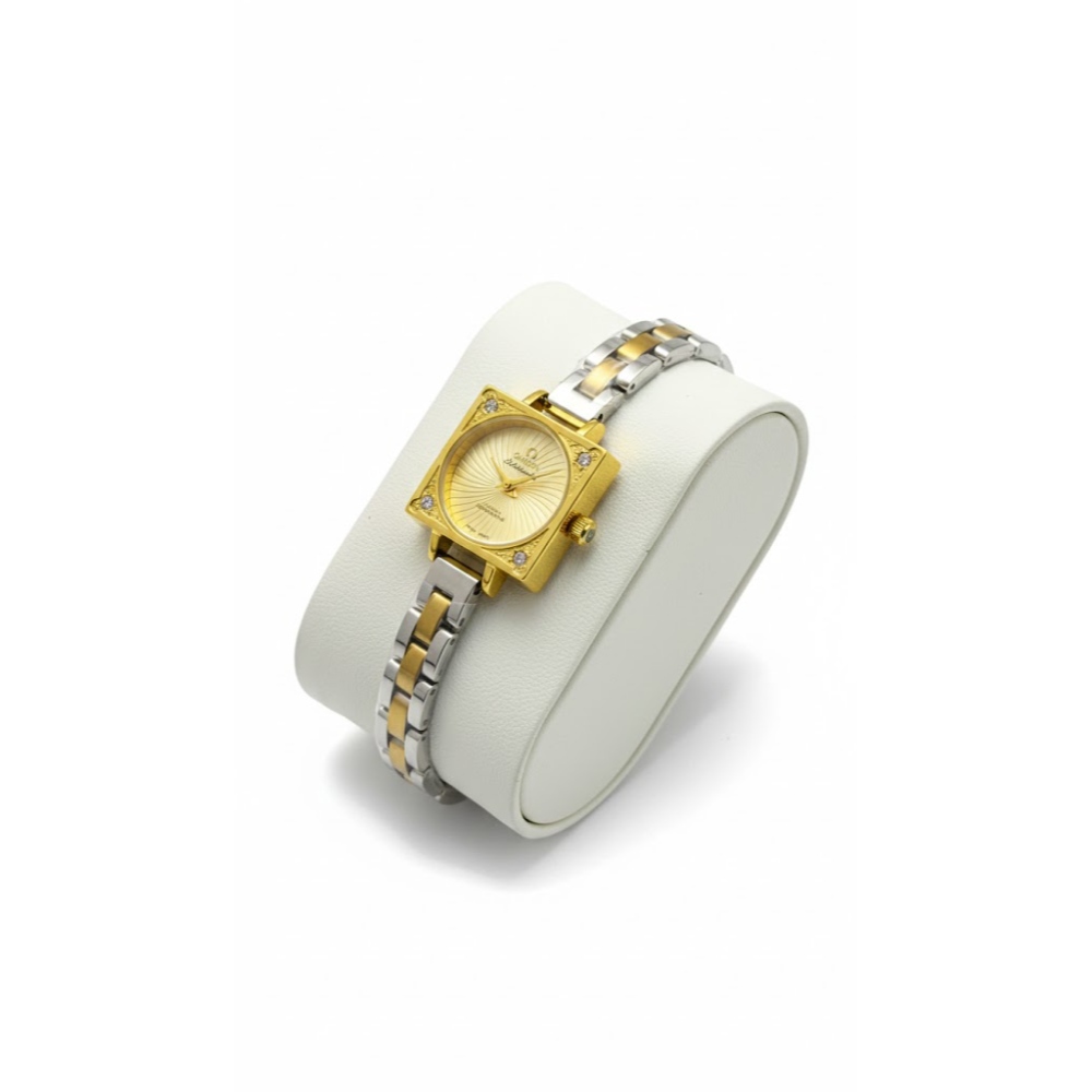 ساعة اوميجا نسائي كوبي ذهبي فضي