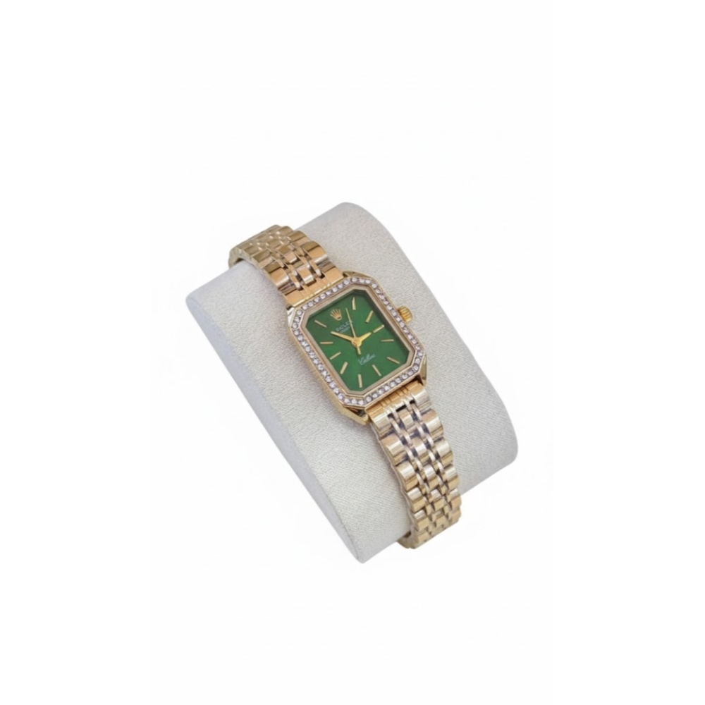 ساعة رولكس نسائي كوبي اخضر ذهبي