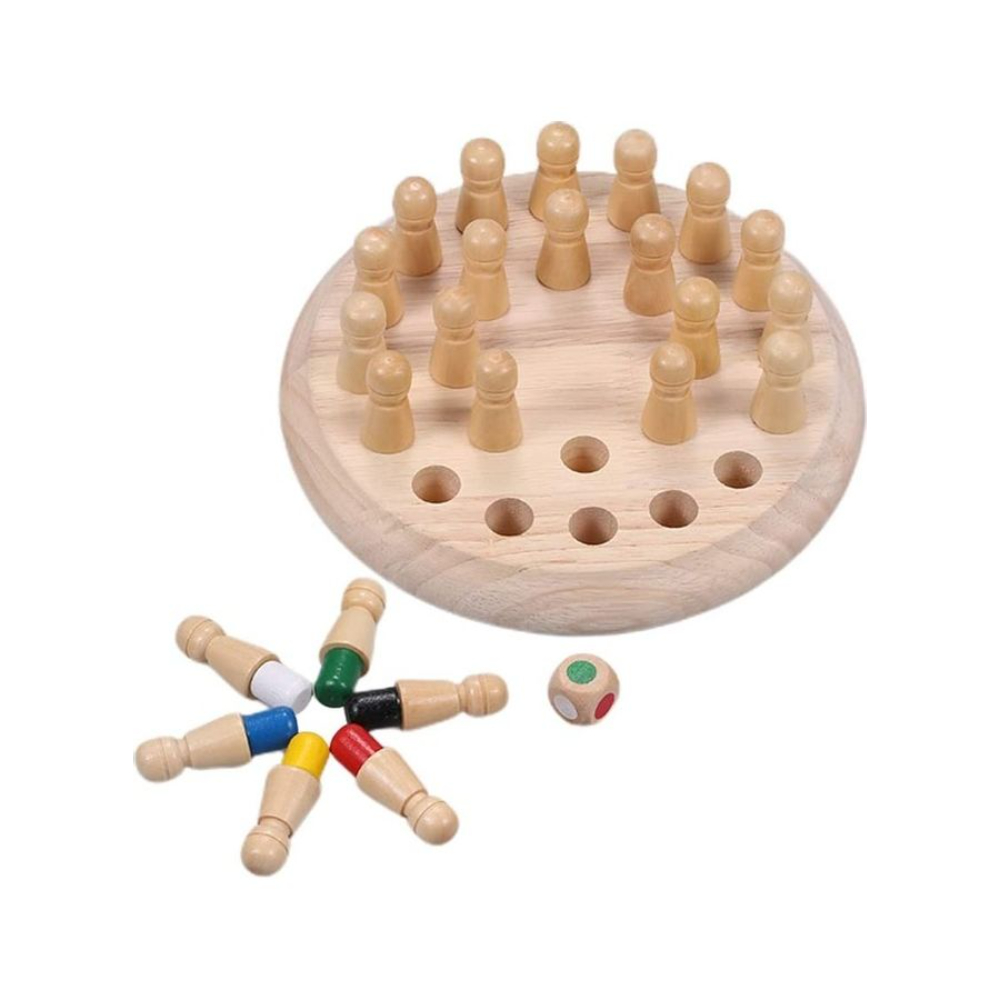  شطرنج خشبي بعصا ذاكرة - 18 × 6 سم