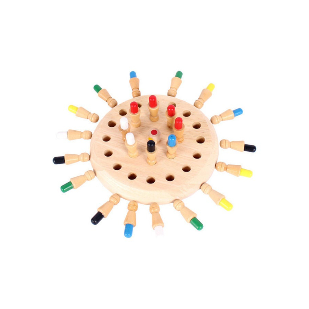 شطرنج خشبي مع عصا ذاكرة