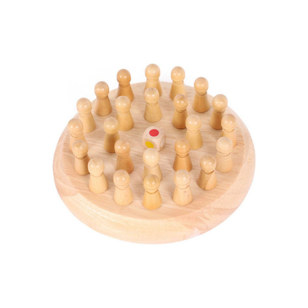 شطرنج خشبي مع عصا ذاكرة