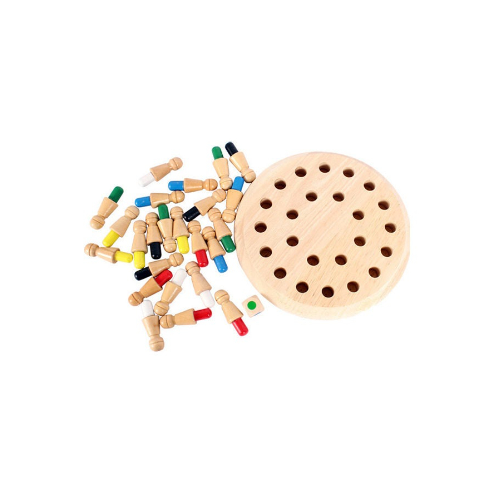 شطرنج خشبي مع عصا ذاكرة