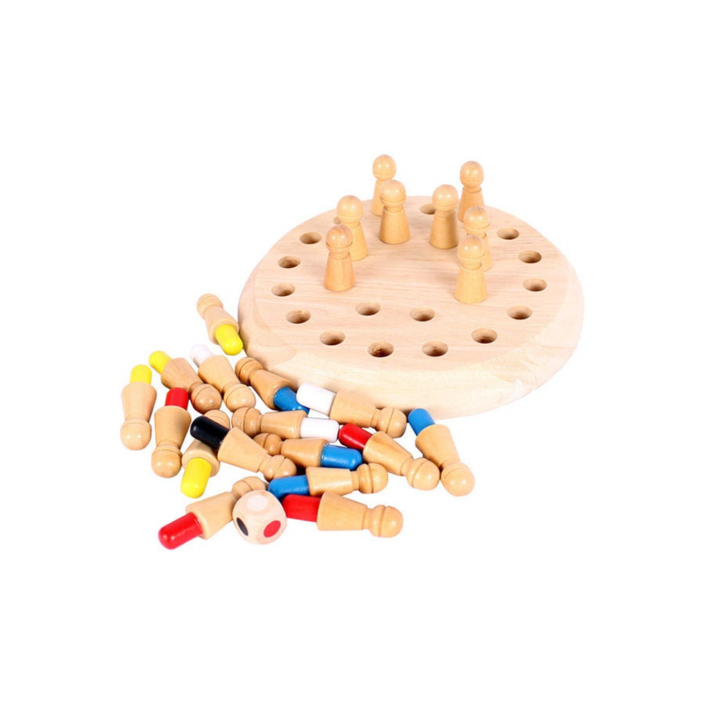 شطرنج خشبي مع عصا ذاكرة