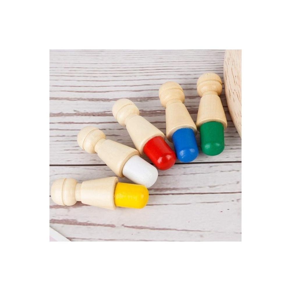 شطرنج خشبي مع عصا ذاكرة