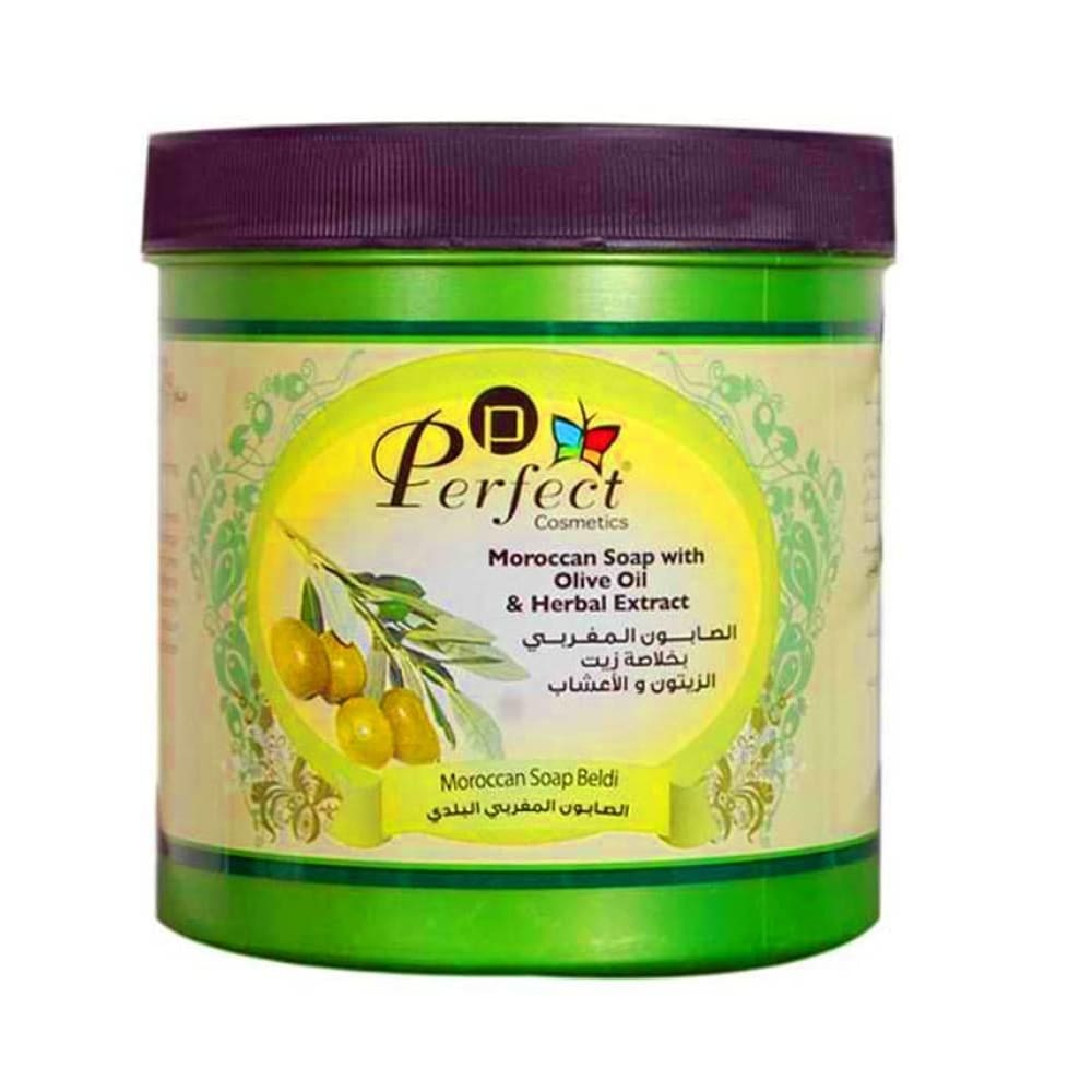بيرفكت كوزمتكس صابون مغربي بزيت الزيتون وخلاصة الأعشاب - 1000 مل
