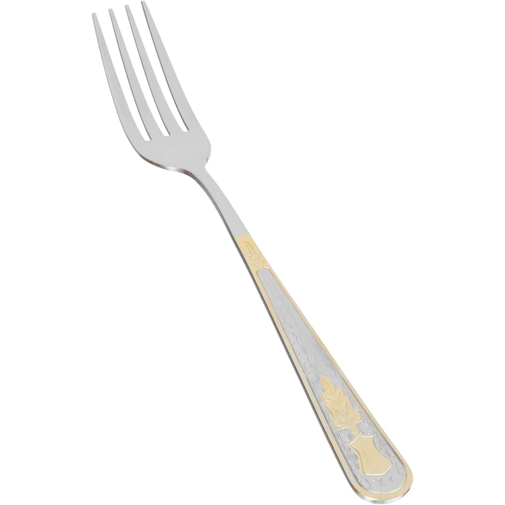 طقم ملاعق استيل مع حقيبة السيف غاليري، 24 قطعة، نقش ذهبي - فضي