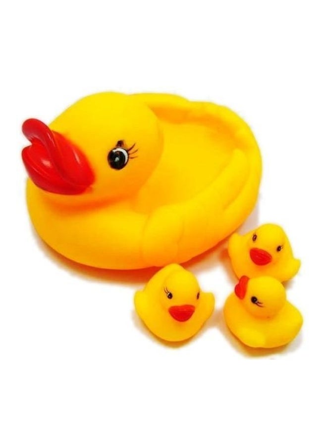  مجموعة لعب الاستحمام عائلة بط صوت صرير 4 قطعة - SB000A