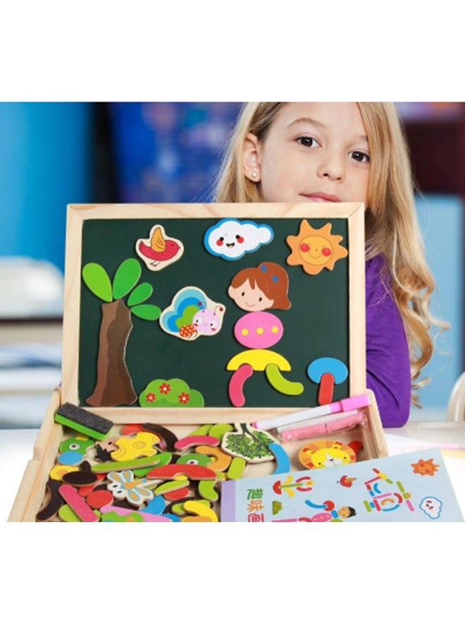  لوحة رسم مغناطيسية خشبية متعددة الوظائف