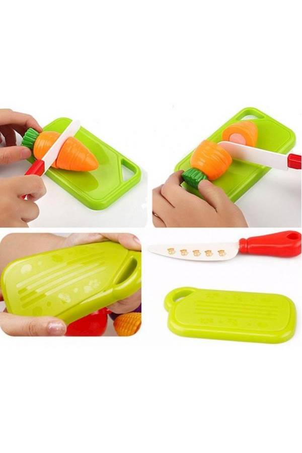  لعبة تعليمية لتقطيع الفواكه والخضروات - 10 قطع