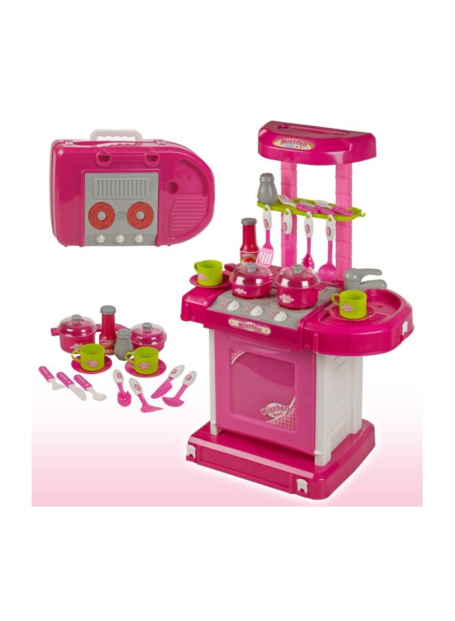 ليتل جرين طقم لعبة مطبخ محمول صغير