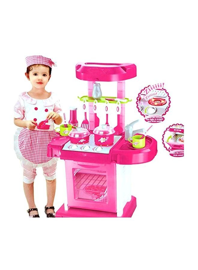ليتل جرين طقم لعبة مطبخ محمول صغير