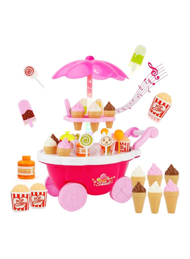 مس تيارا مجموعة ألعاب عربة حلويات وآيس كريم - مقاس 19.8x27.8x21.2 سم