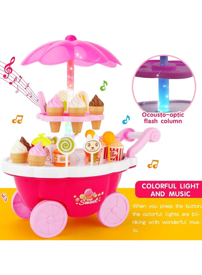 مس تيارا مجموعة ألعاب عربة حلويات وآيس كريم - مقاس 19.8x27.8x21.2 سم
