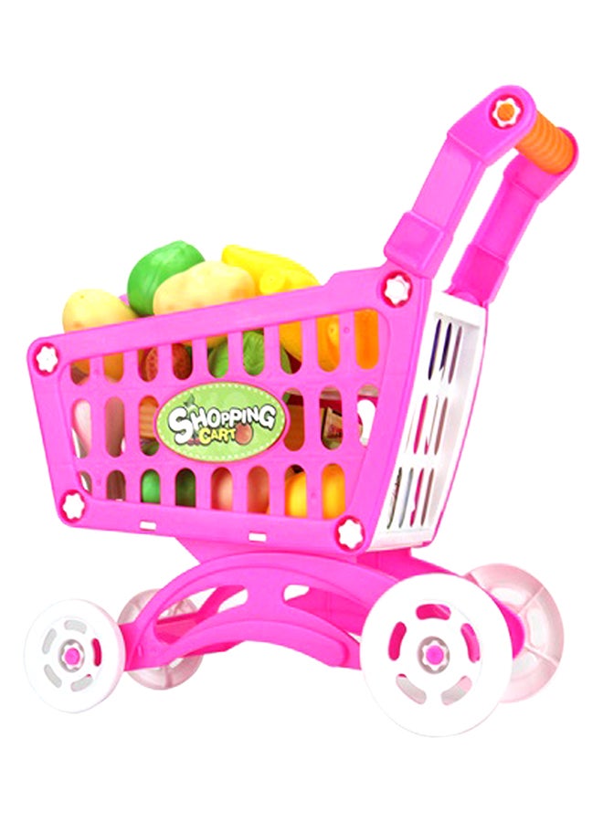  عربة تسوق بطعام وخضار