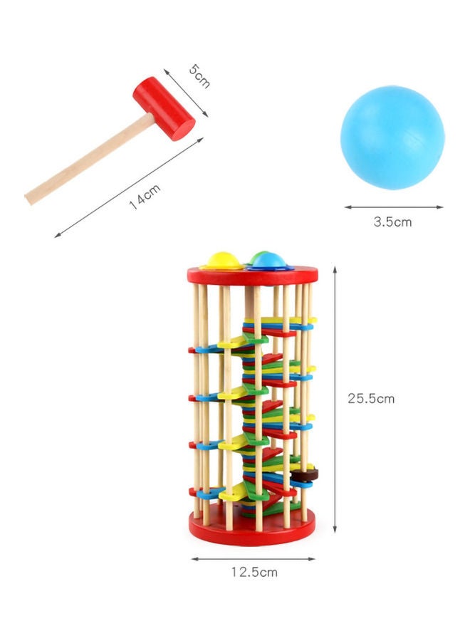 مس تيارا لعبة طرق الكرات الخشبية الدوارة الملونة