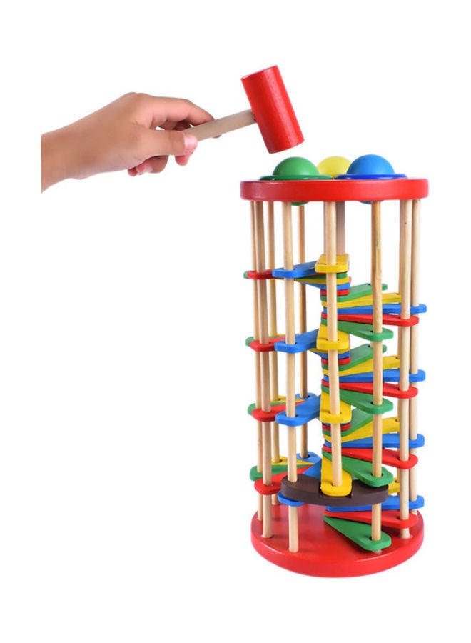 مس تيارا لعبة طرق الكرات الخشبية الدوارة الملونة