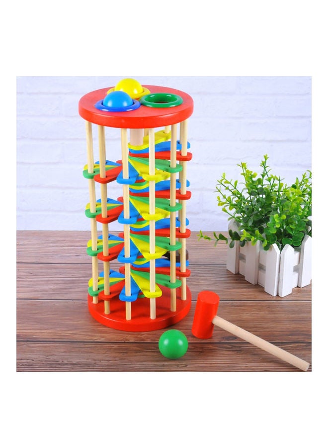 مس تيارا لعبة طرق الكرات الخشبية الدوارة الملونة