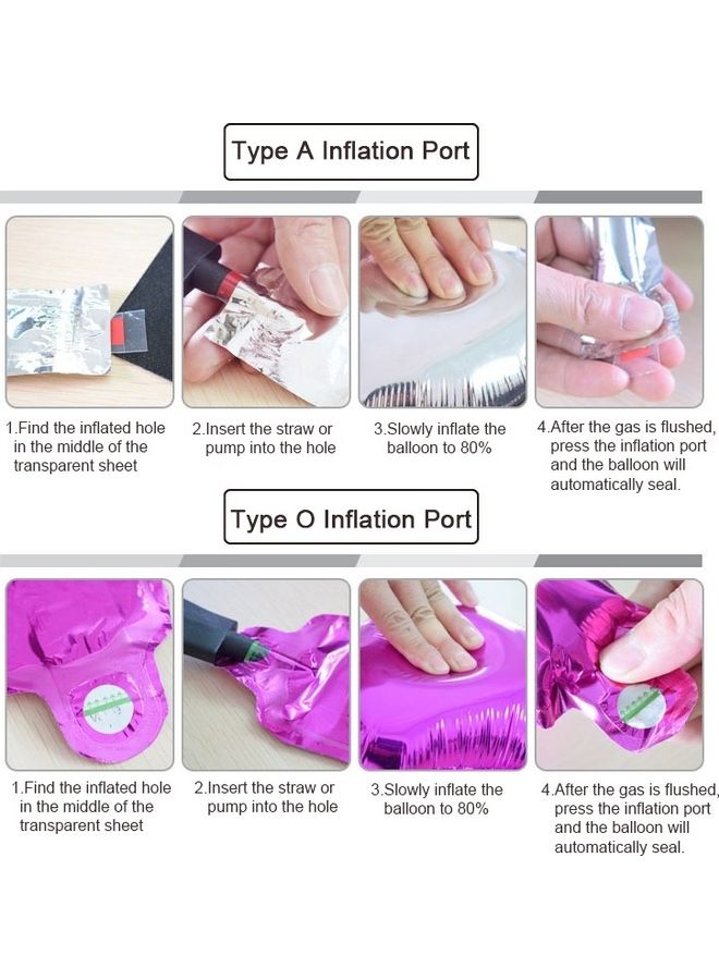  بالون حفلات بشكل أرقام من ورق الأومنيوم - 5 قطع