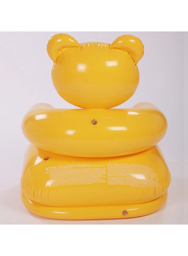 انتكس مضخة هواء يدوية مع كرسي أطفال شكل دب موديل 68556_y - أصفر