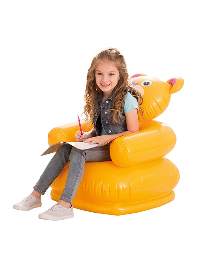 انتكس مضخة هواء يدوية مع كرسي أطفال شكل دب موديل 68556_y - أصفر