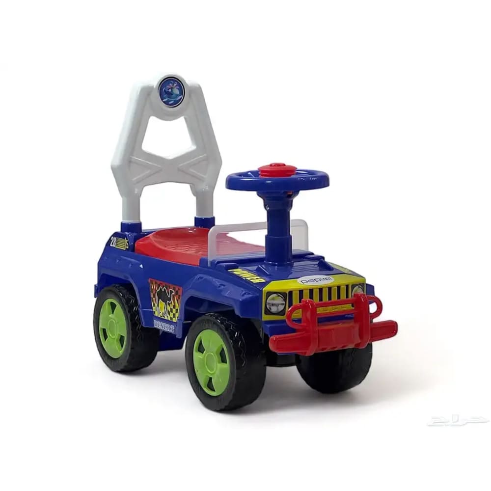 سيارة ركوب أطفال دفع يدوي مع مقبض خلفي