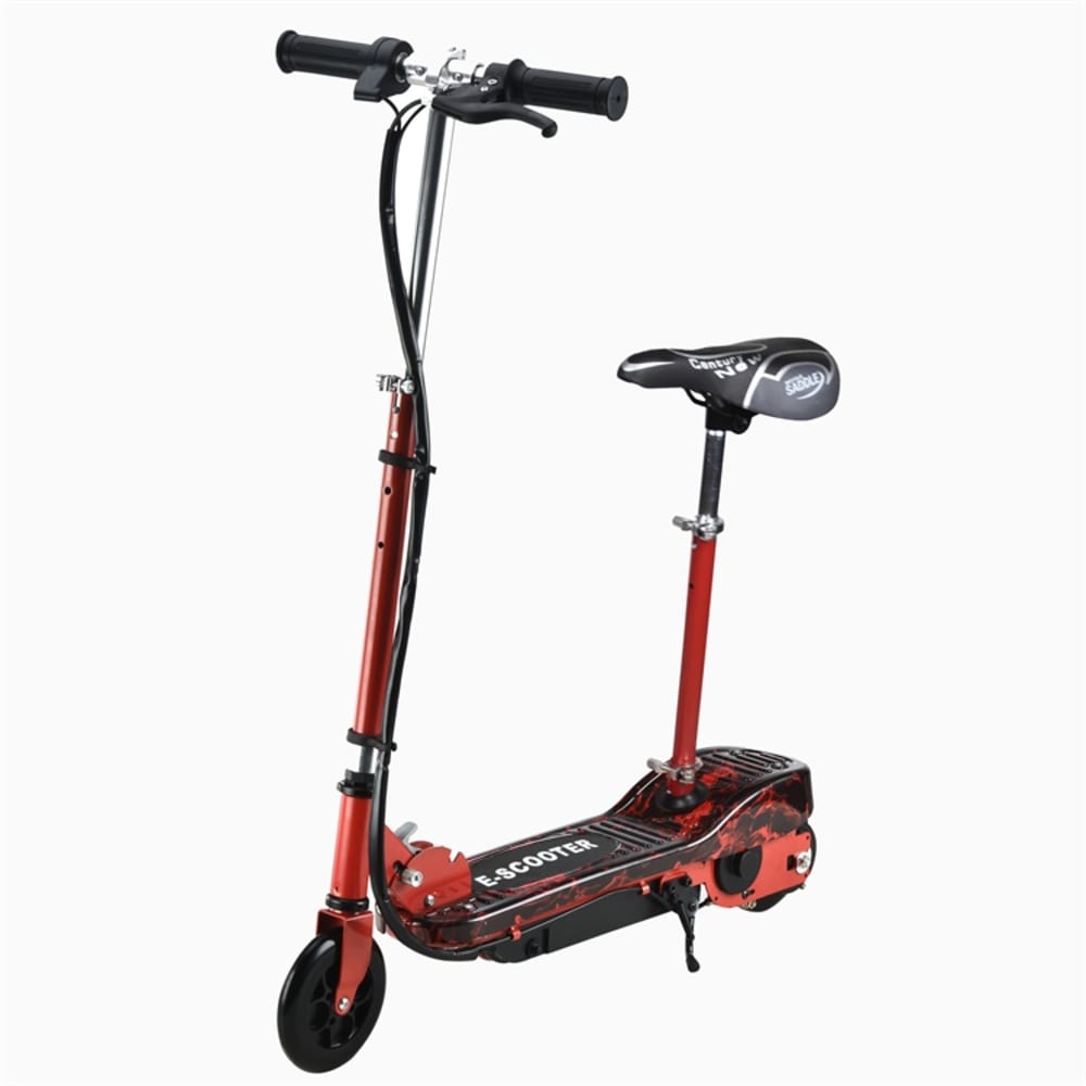 سوغو سكوتر كهربائي للأطفال بقوة 120 واط مع مقعد موديل CD02-S - أحمر