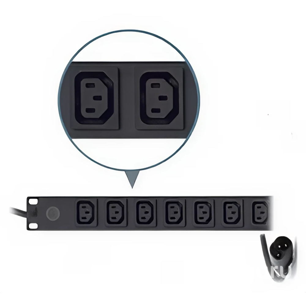 موزع طاقة لكبائن الشبكة – 20 منفذ، قدرة 10 أمبير، مع كابل بطول 3 متر – من ماش الكندية