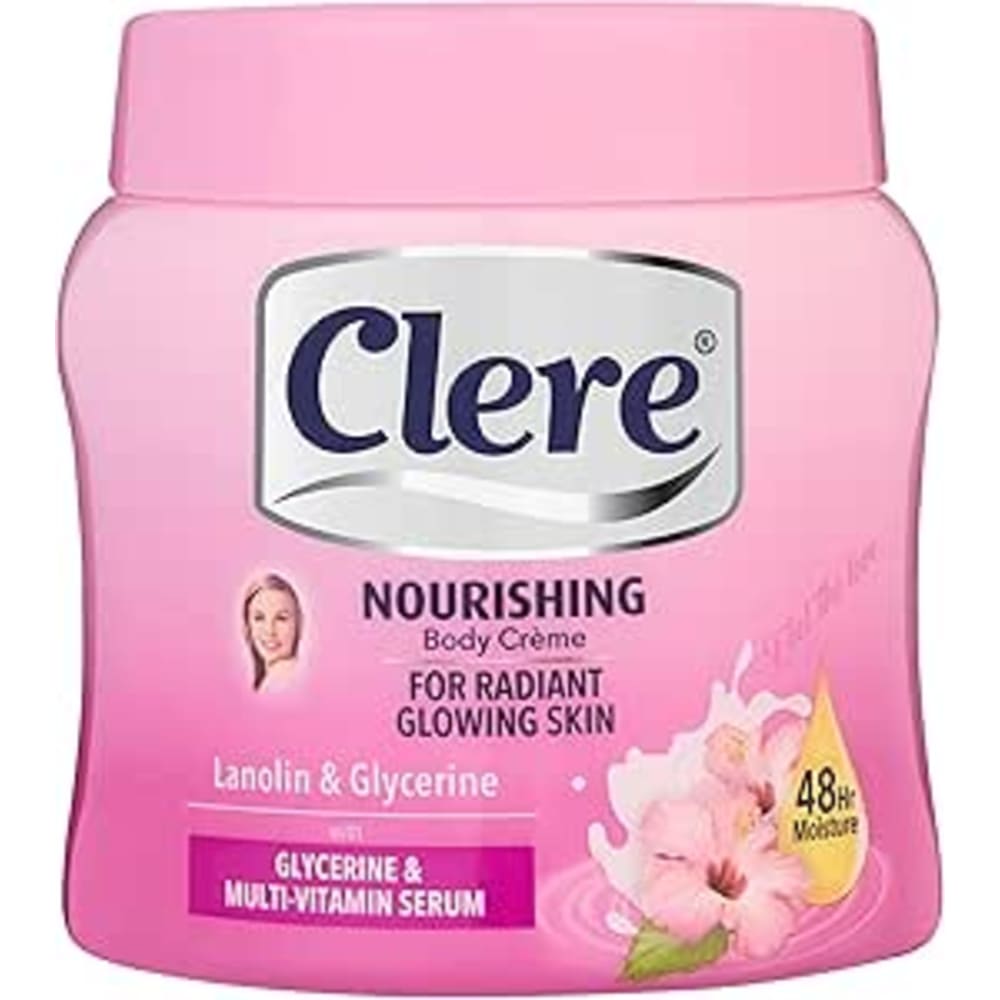 كلير كريم مرطب ومغذي ومنعش للجسم مناسب لجميع أنواع البشرة - 500 مل