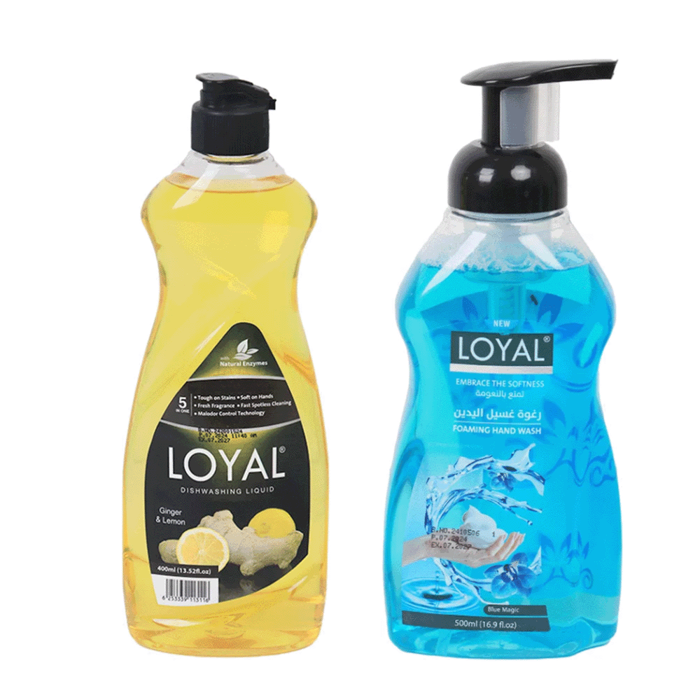 باكج لويال سائل الجلي برائحة الليمون والزنجبيل مع رغوة غسيل اليدين بلو ماجيك