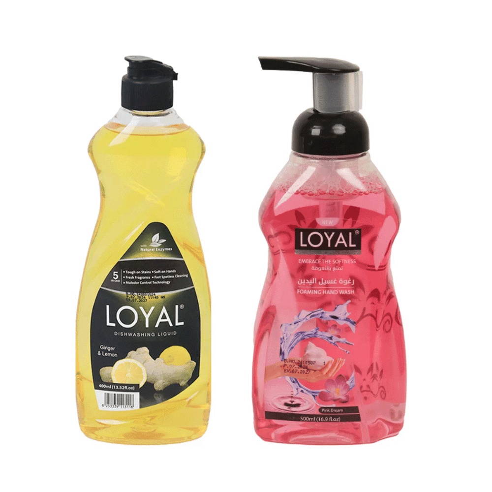 باكج لويال سائل الجلي برائحة الليمون والزنجبيل مع رغوة غسيل اليدين بينك دريم