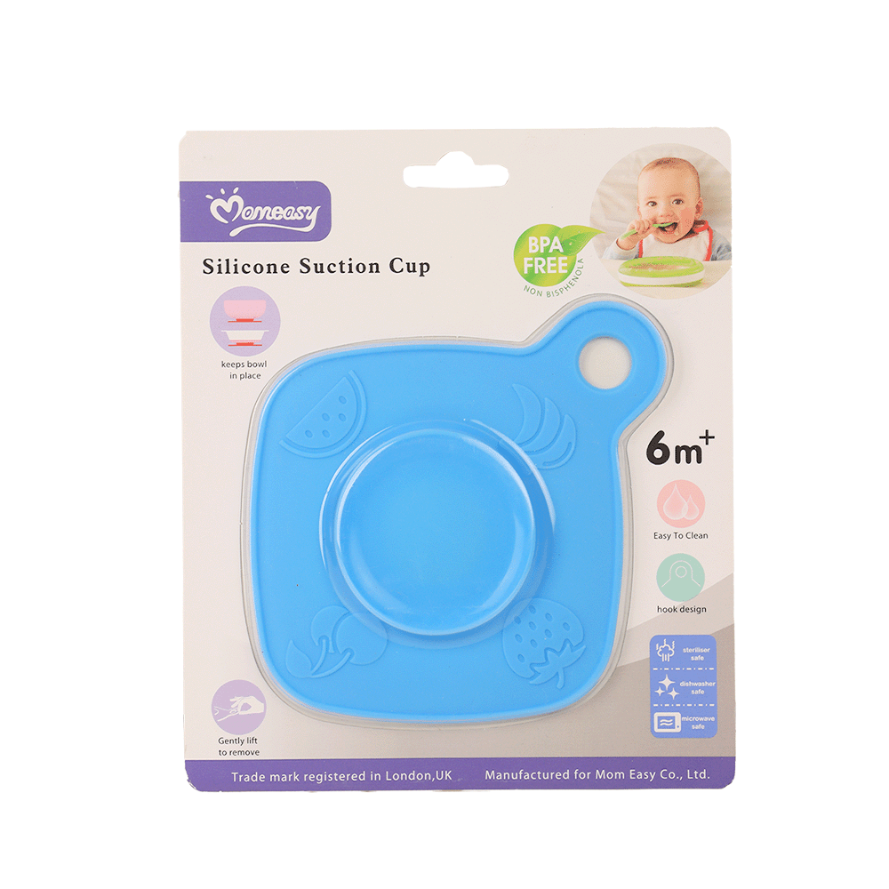 مام إيزي قاعدة تثبيت سيليكونية لأطباق الأطفال - أزرق